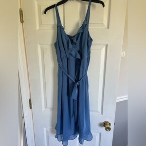 Motherhood Blue High Low Sundress for Weddings
